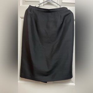 COPY - Spenser Jeremy Black Silk Pencil Skirt Knee-Length Cocktail